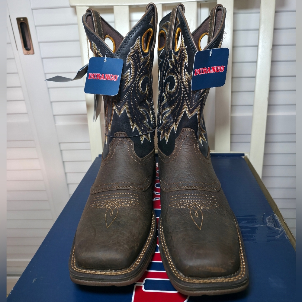 Durango 11" Rebel Performance Western Boot Broad Square Toe DDB0499 Men Size 7.5 - Picture 2 of 8